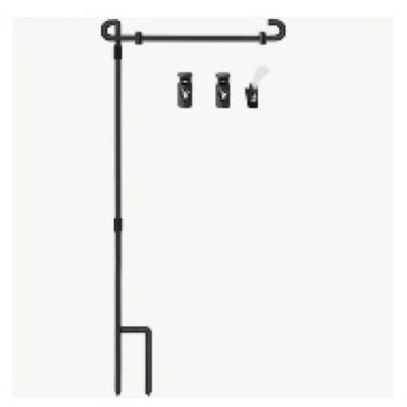 GARDEN FLAG STAND HOLDER WITH CLIPS - BRAND NEW - Picture 1 of 1